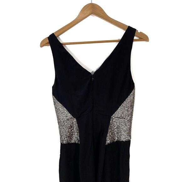 Greylin Women’s Size Small Black Sequin Side Detail Lightweight 100% Silk Dress - Picture 8 of 10